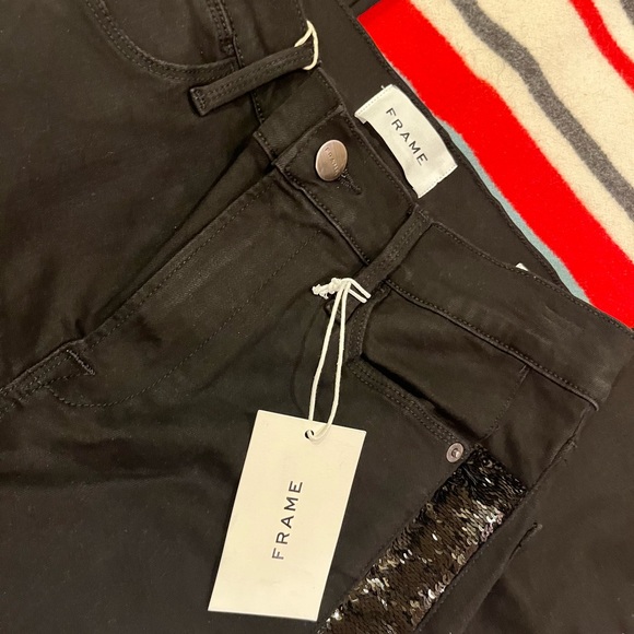 Frame le skinny sequin tux stripe jean, nwt, sz 29 - Picture 5 of 12